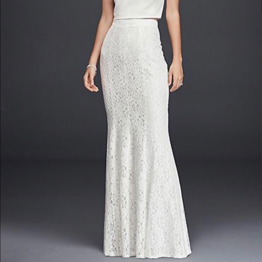 David’s Bridal Separates Long Lace Skirt